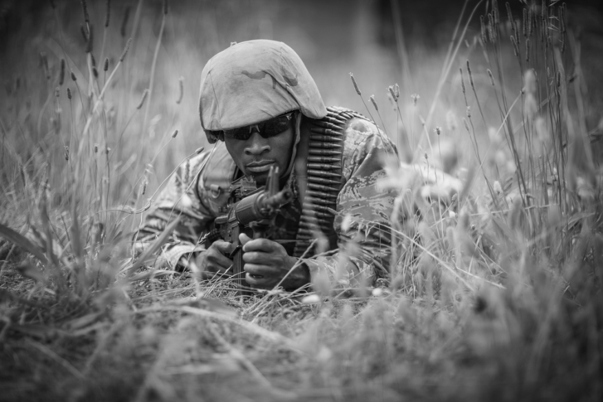 Image of a soldier lying